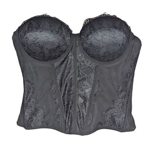 NWT Reo Ria Black Lace Corset Bra size woman's Large